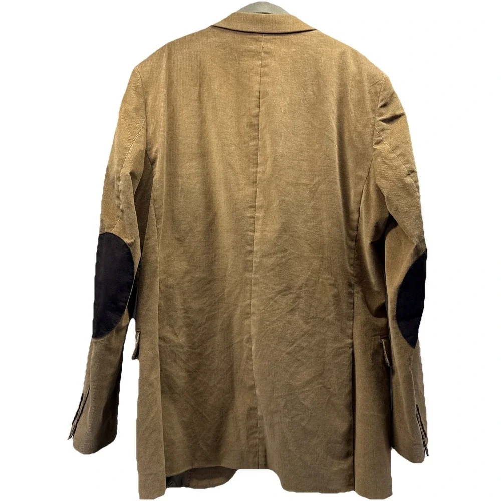 Stafford Corduroy Blazer Jacket‎ Men's 42 Long Classic Fit Tan Brown Elbow Patch